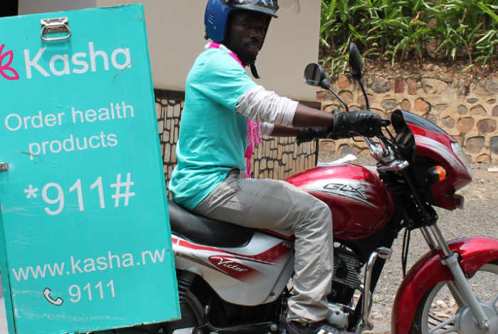 kasha delivery driver on motor bike