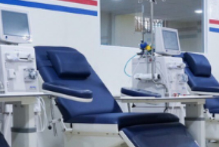 Interior view of a dialysis center
