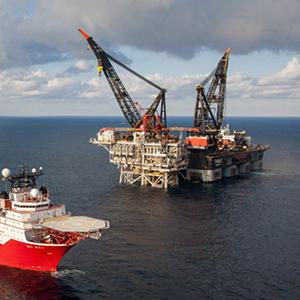 photo, Noble Energy natural fuel platform in sea