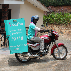 kasha delivery driver on motor bike