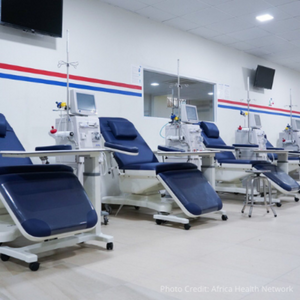 Interior view of a dialysis center