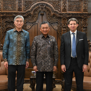 CEO Nathan with leaders in Indonesia